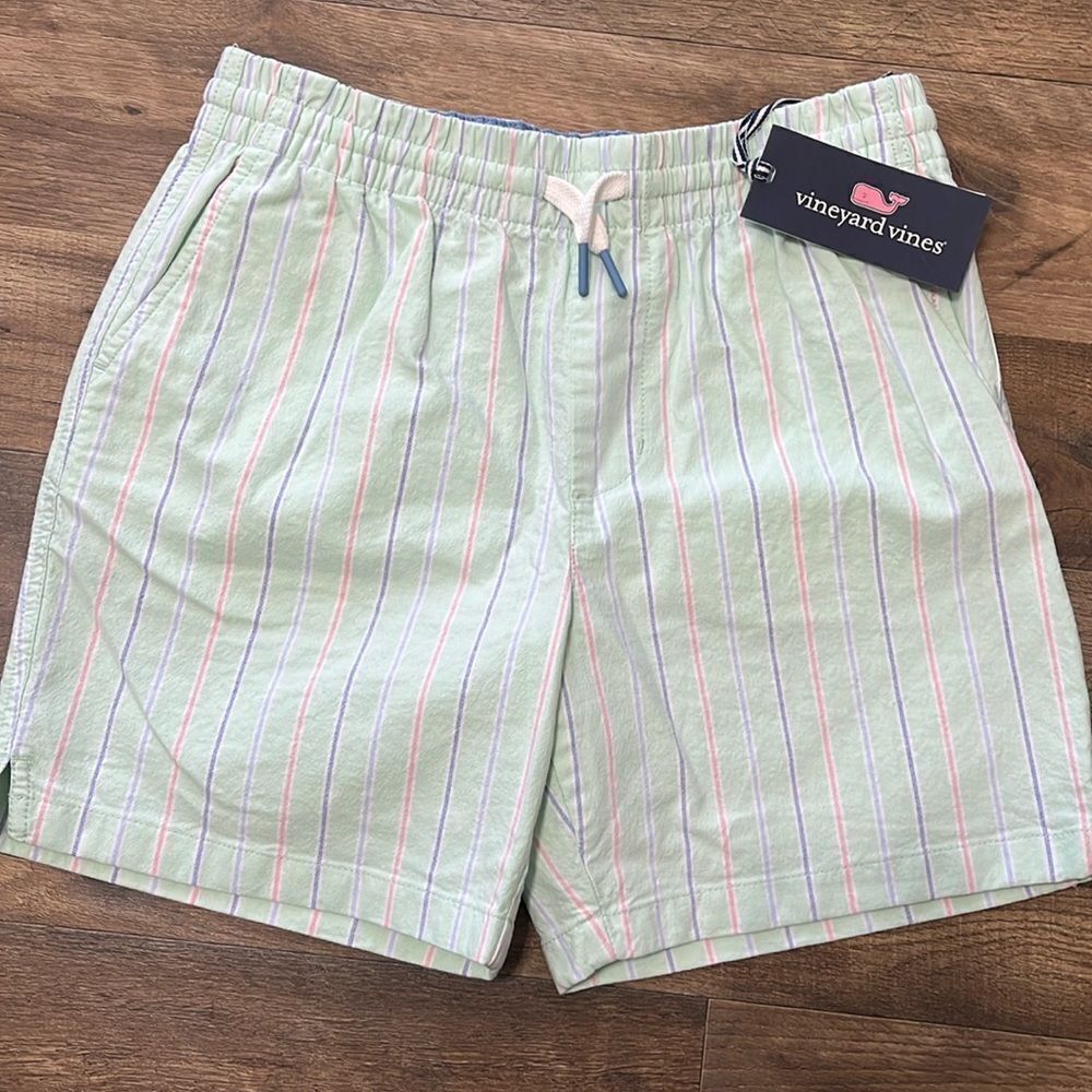 Boys Stripe Drawstring Stretch Oxford Shorts size 12
